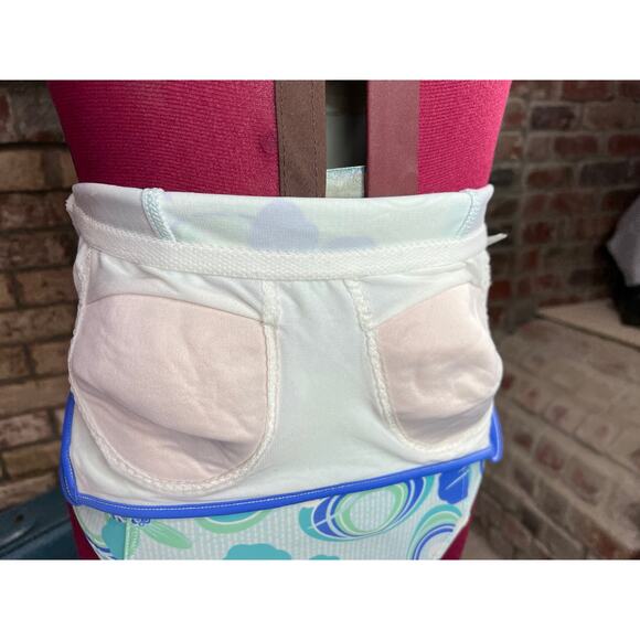 one piece floral swimsuit blue green - Picture 7 of 10